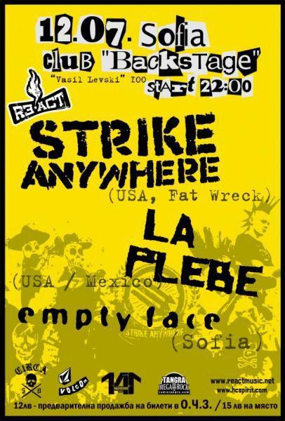 La Plebe / Strike Anywhere / Empty Face