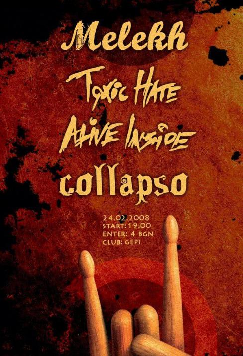 Toxic Hate Alive Inside / Melekh / Collapso
