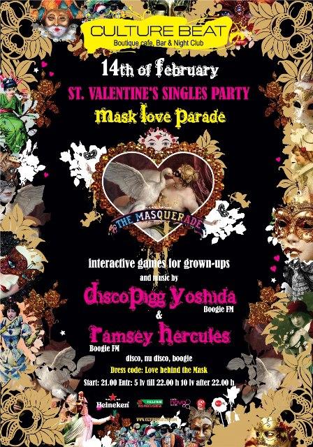 Singles Party Mask Love Parade